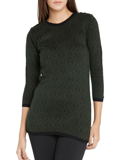 dark green acrylic pullover - 11958402 - Very Small Image - 1