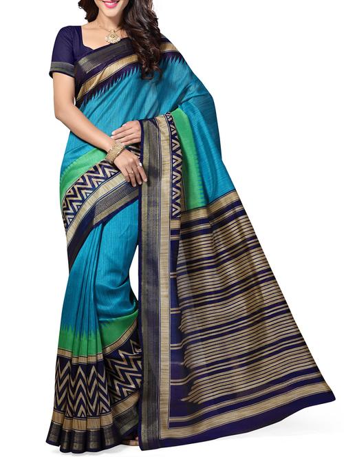 multi colored cotton saree with blouse - 11960215 - Very Small Image - 1