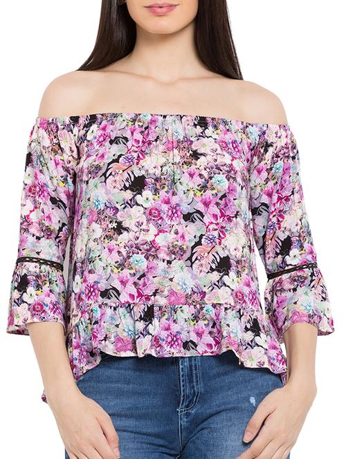 purple rayon regular top - 11960345 - Very Small Image - 1