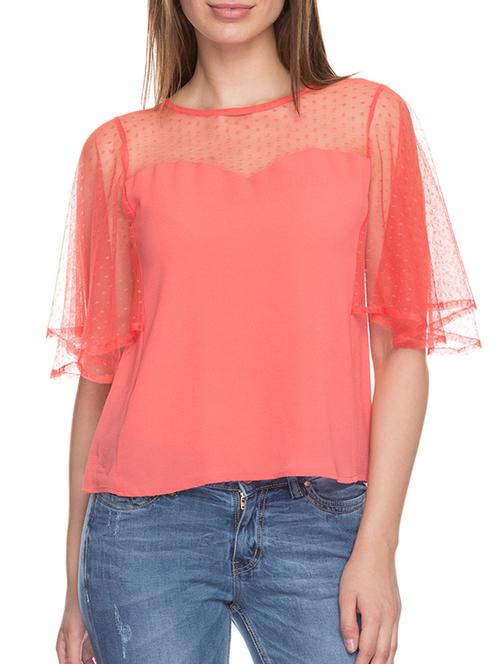 pink georgette regular top - 11960358 - Very Small Image - 1