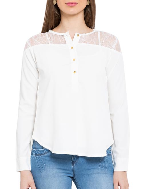 white georgette regular top - 11960359 - Very Small Image - 1