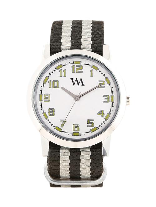 black and white striped nylon wrist watch - 11960513 - Very Small Image - 1