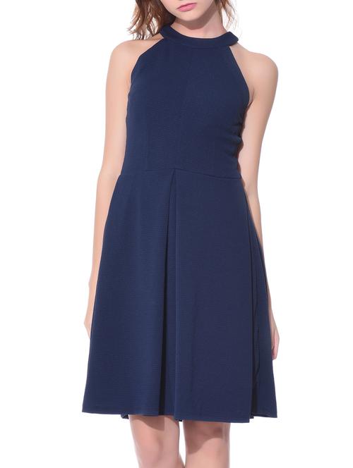 pleated fit and flare dress - 11960580 - Very Small Image - 1