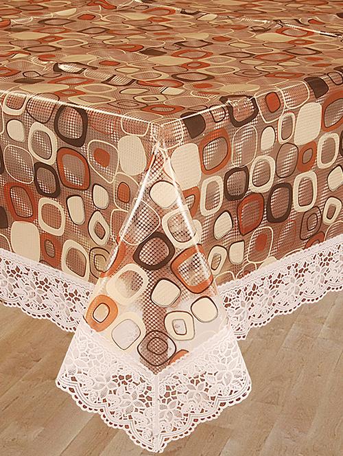 ecru,brown pvc table cloth - 1197833 - Very Small Image - 1
