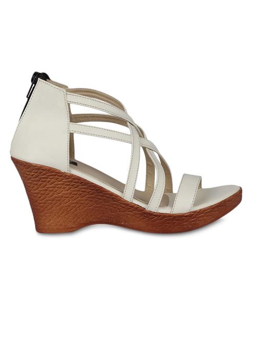 white leatherette sandals - 1202566 - Very Small Image - 1