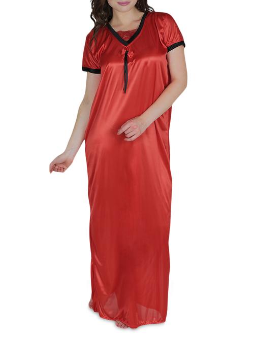 red satin nightdress - 1202805 - Very Small Image - 1