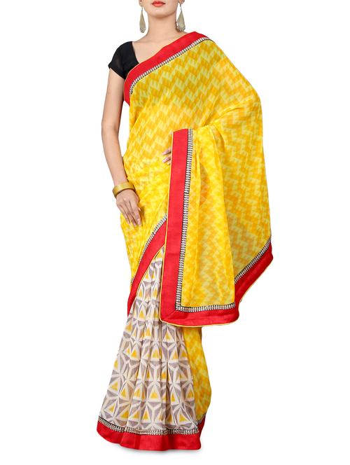 multicolored georgette printed saree - 1203236 - Very Small Image - 1