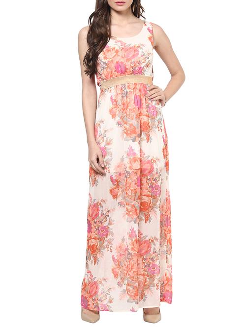 tie back floral maxi dress - 1204124 - Very Small Image - 1