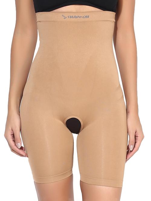 solid beige nylon shapewear - 12061557 - Very Small Image - 1