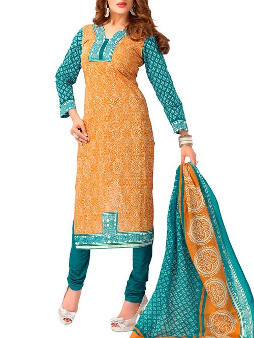 multi colored cotton unstitched suit - 12062802 - Very Small Image - 1
