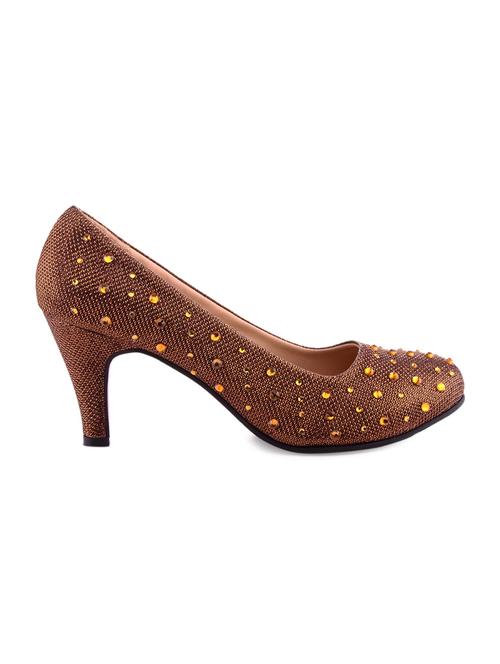 copper leatherette ballerinas - 1206868 - Very Small Image - 1