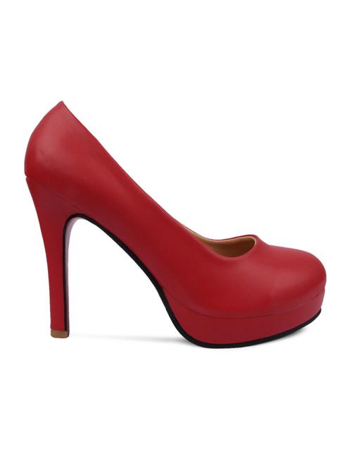 maroon leatherette pumps - 1206908 - Very Small Image - 1
