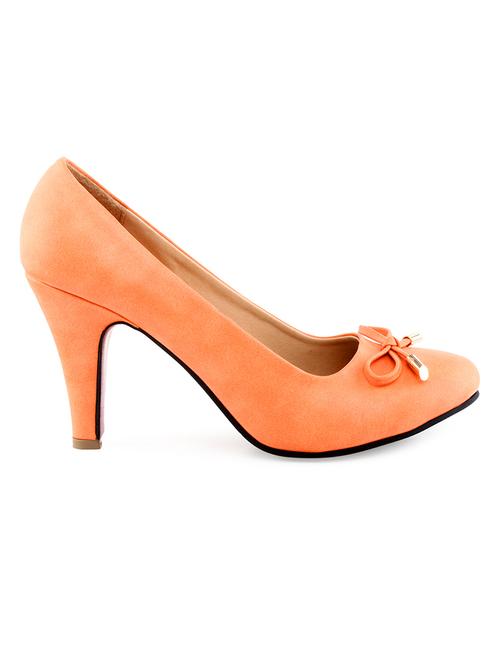 orange leatherette pumps - 1206910 - Very Small Image - 1
