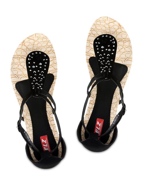 black leatherette sandals - 1206928 - Very Small Image - 1