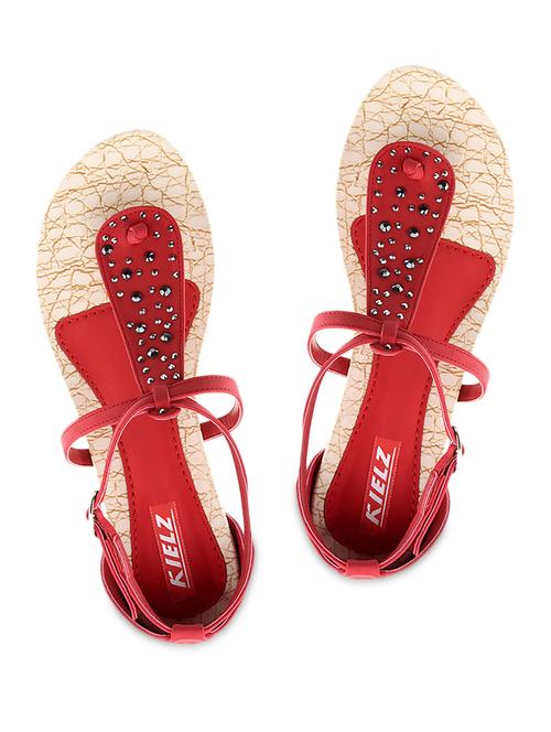red leatherette sandals - 1206929 - Very Small Image - 1