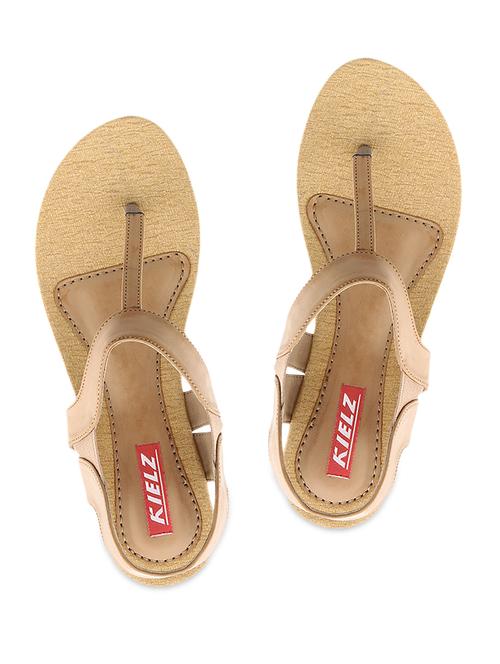 beige leatherette wedges - 1206930 - Very Small Image - 1