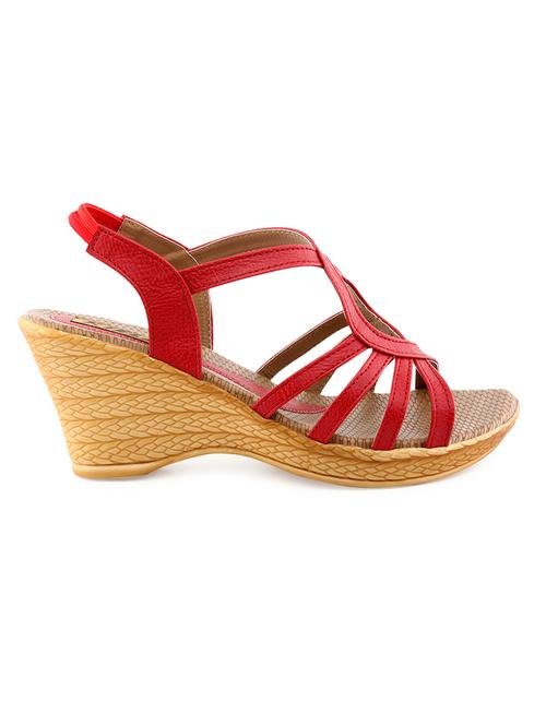 red leatherette sandals - 1207705 - Very Small Image - 1