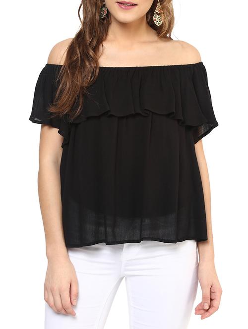 black rayon top - 12077488 - Very Small Image - 1