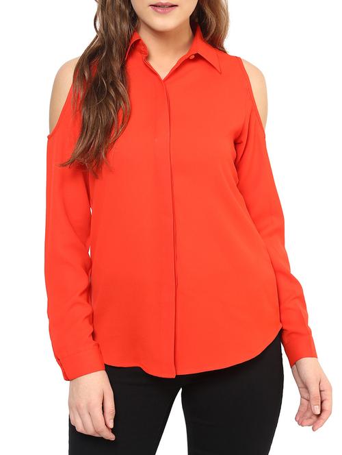 orange polyester regular shirt - 12079244 - Very Small Image - 1