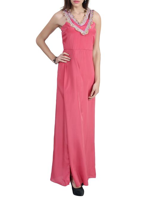 pink polyester dress - 12084239 - Very Small Image - 1