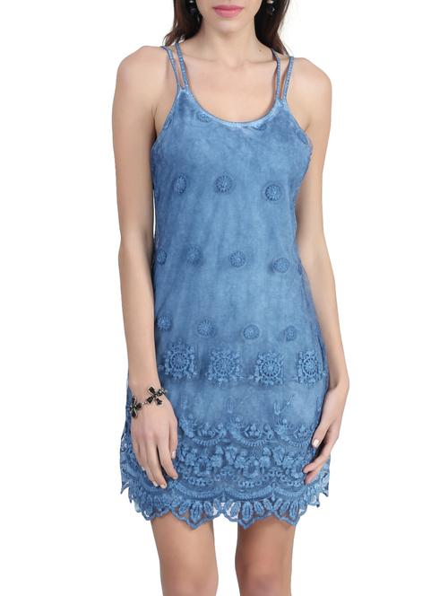 blue cotton sheath dress - 12084241 - Very Small Image - 1