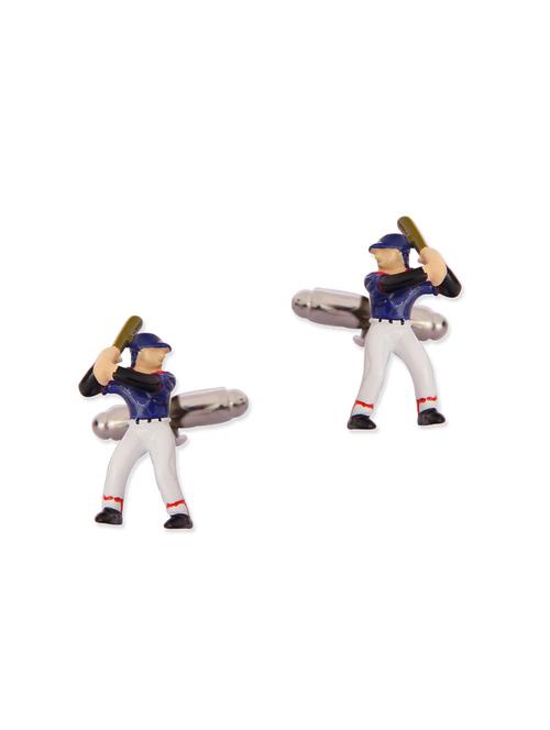 blue color, metal alloy cufflink - 12084242 - Very Small Image - 1