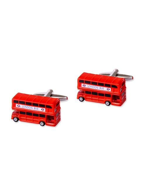 red color, metal alloy cufflink - 12084245 - Very Small Image - 1