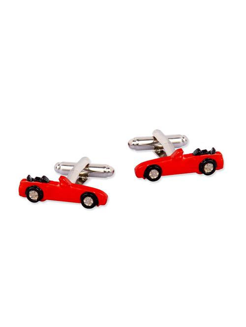 red color, metal alloy cufflink - 12084275 - Very Small Image - 1
