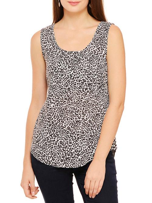 multi colored rayon crop top - 12084442 - Very Small Image - 1