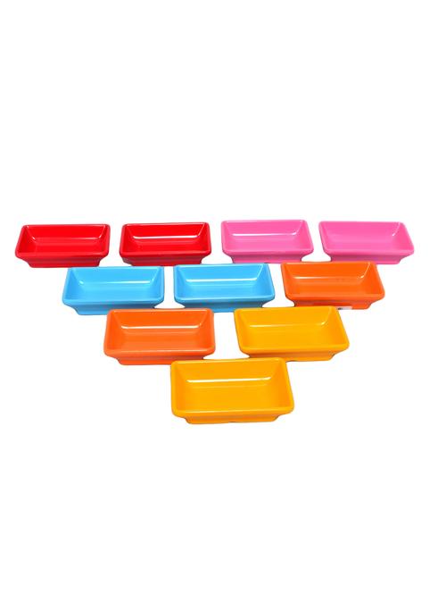 multi colored melamine platters set of 10 - 12087274 - Very Small Image - 1