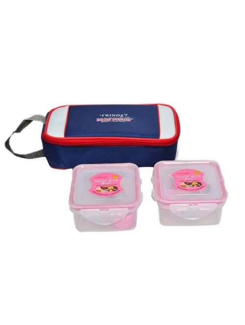 friends navy blue food punch lunch set - pack of 2 - 12087413 - Very Small Image - 1