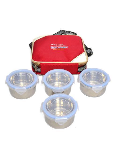 friends maroon real food lunch set - pack of 4 - 12087426 - Very Small Image - 1