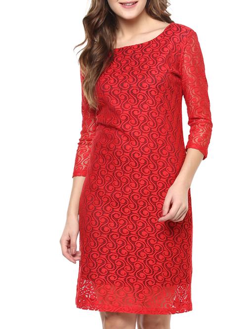 red lace sheath dress - 12087641 - Very Small Image - 1
