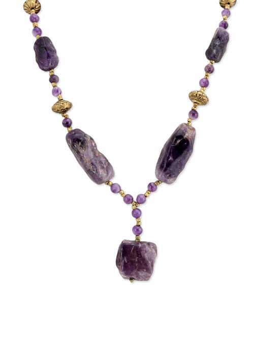 purple glass long necklace - 12088134 - Very Small Image - 1