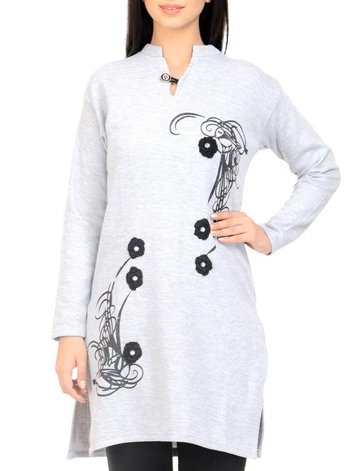 sritika white woolen kurti - 12089837 - Very Small Image - 1
