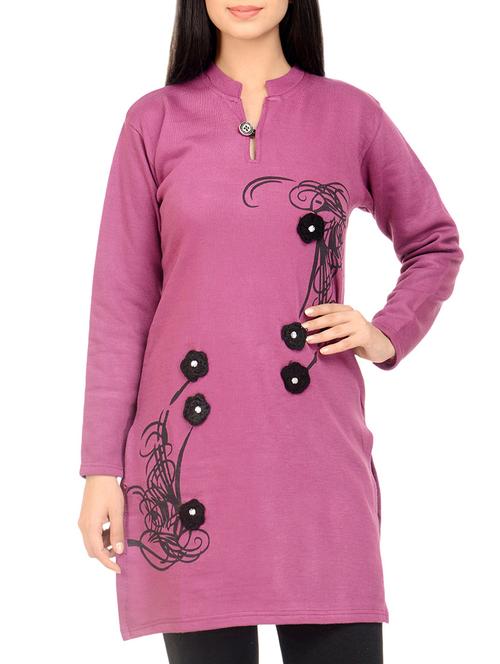 sritika purple woolen kurti - 12089838 - Very Small Image - 1