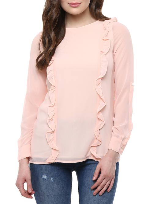 pink georgette top - 12089850 - Very Small Image - 1