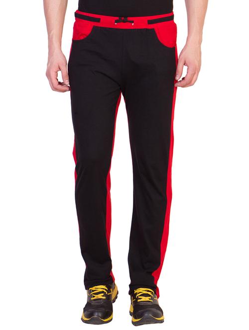 black color block full length track pant - 12091001 - Very Small Image - 1