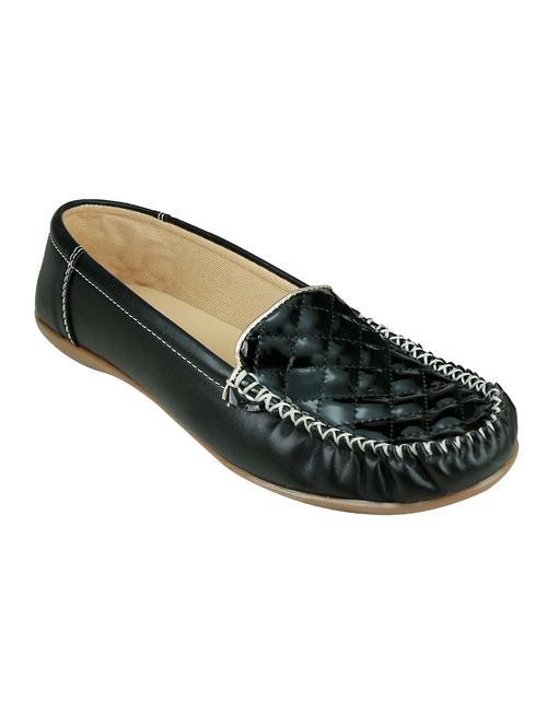 black faux leather loafer - 12091998 - Very Small Image - 1