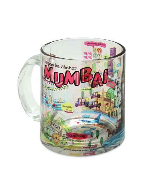 multicolour printed glass coffee mug - 1209266 - Very Small Image - 1