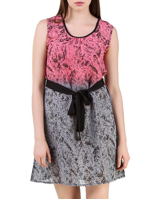 pink georgette dress - 12092665 - Very Small Image - 1