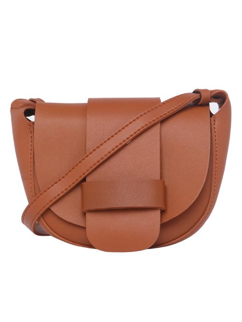 brown leatherette sling bag - 12095959 - Very Small Image - 1