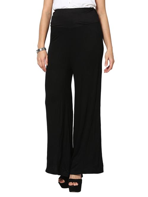 black viscose palazzos - 12095988 - Very Small Image - 1