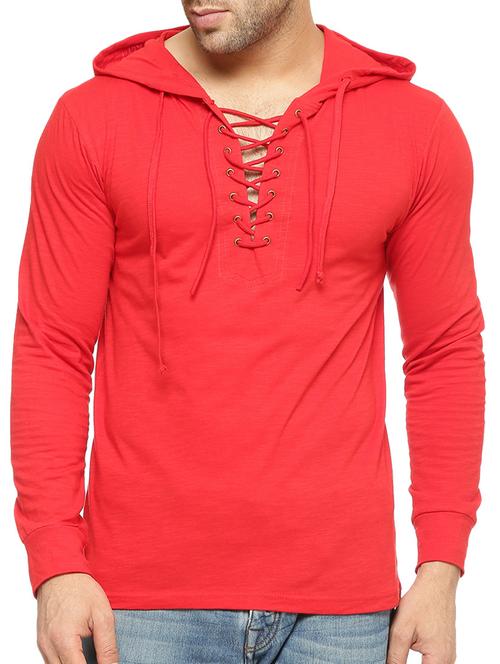 red cotton sweatshirt - 12097530 - Very Small Image - 1