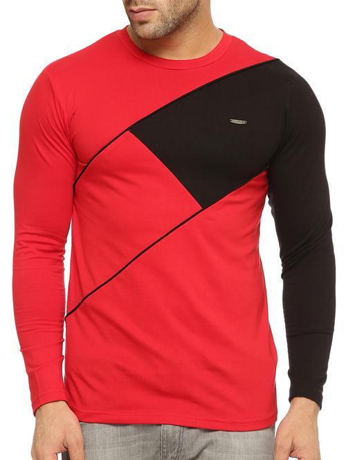 colour block cotton t-shirt - 12097566 - Very Small Image - 1