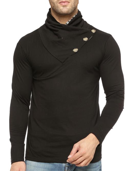 solid black cotton t-shirt - 12097567 - Very Small Image - 1