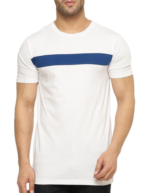 white cotton striped t-shirt - 12097581 - Very Small Image - 1