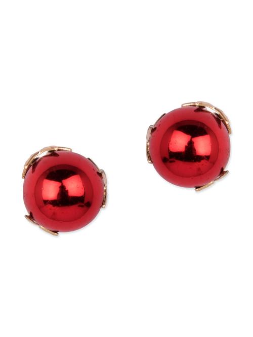 Diva Walk red alloy earring - 12100694 - Very Small Image - 1