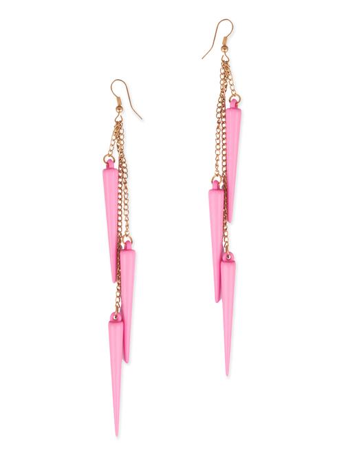 Diva Walk pink alloy earring - 12100699 - Very Small Image - 1
