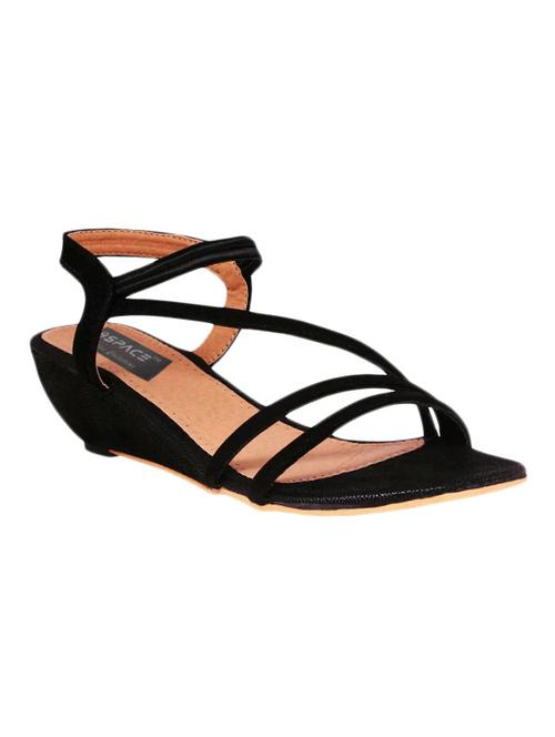 black fabric wedge - 12102053 - Very Small Image - 1